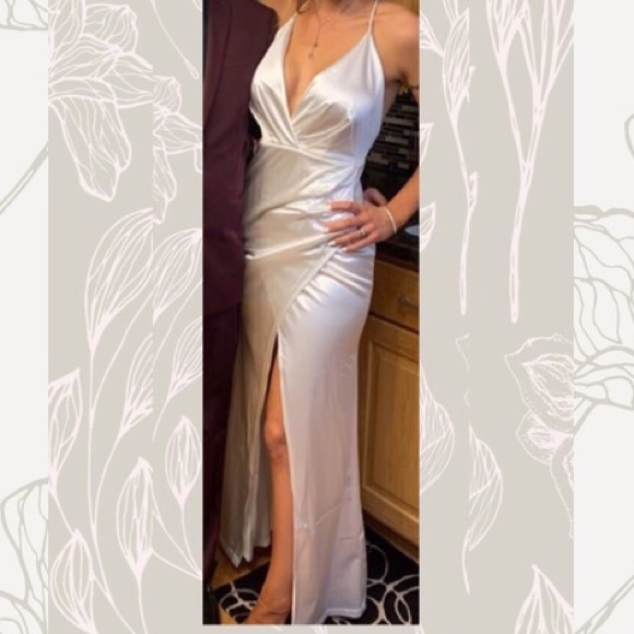 Lulus Dresses & Skirts - Lulus Ever Enchanted White Satin Maxi Dress
